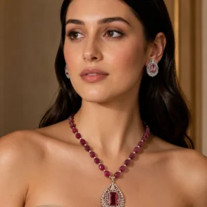 Ruby Royale Pendant Set